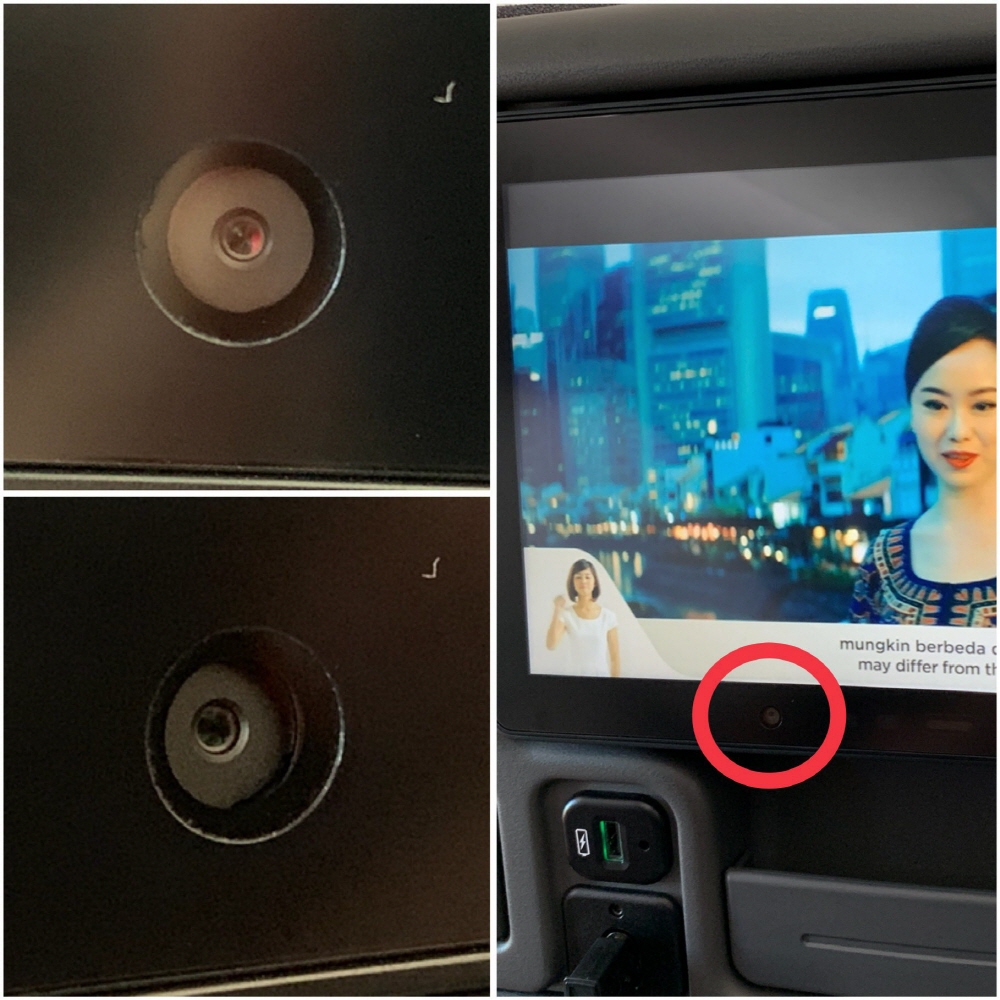 기내 좌석에서 몰래 카메라가 발견됐다?