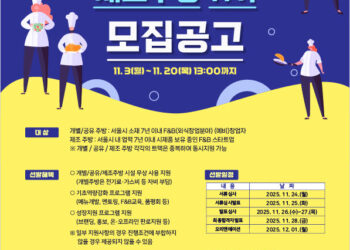 서울창업허브 키친인큐베이터 개별·공유주방 22기 및 제조주방 11기 모집