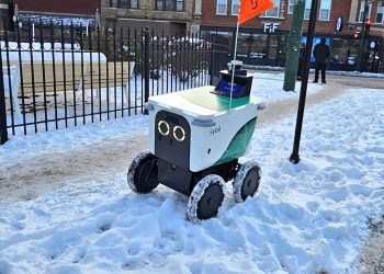 “배달 로봇이 보도 점거‧위험” 운용 중단 청원서도…