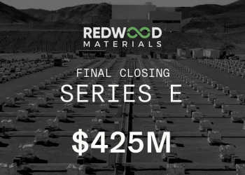 배터리 재활용 스타트업 레드우드 머티리얼즈 4억 2,500만달러 투자 유치