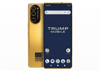 트럼프모바일이 공개한 황금색 스마트폰 T1